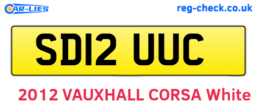 SD12UUC are the vehicle registration plates.