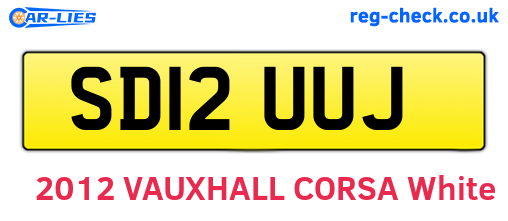 SD12UUJ are the vehicle registration plates.