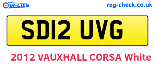 SD12UVG are the vehicle registration plates.