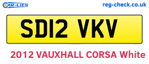 SD12VKV are the vehicle registration plates.