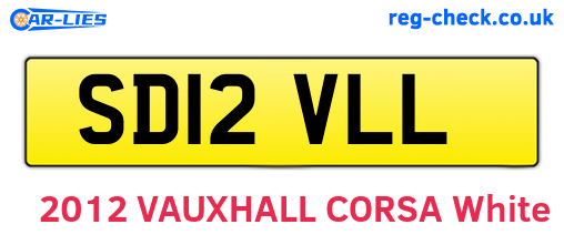 SD12VLL are the vehicle registration plates.