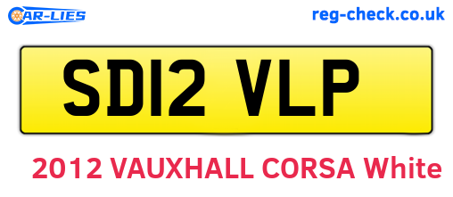 SD12VLP are the vehicle registration plates.