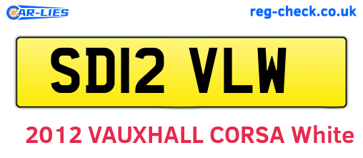 SD12VLW are the vehicle registration plates.