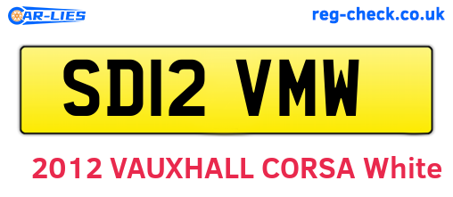 SD12VMW are the vehicle registration plates.