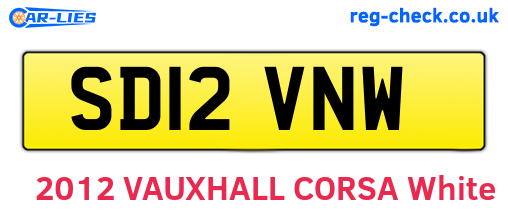 SD12VNW are the vehicle registration plates.