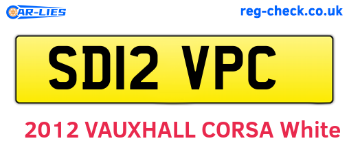 SD12VPC are the vehicle registration plates.