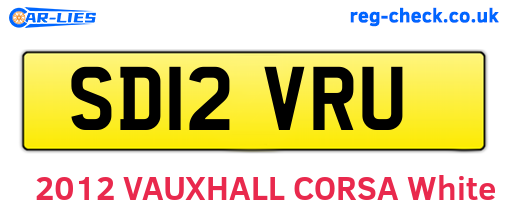 SD12VRU are the vehicle registration plates.