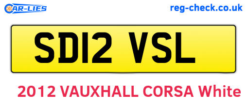 SD12VSL are the vehicle registration plates.