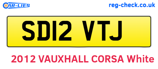 SD12VTJ are the vehicle registration plates.