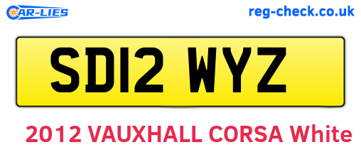 SD12WYZ are the vehicle registration plates.