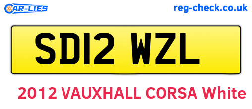 SD12WZL are the vehicle registration plates.