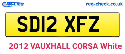 SD12XFZ are the vehicle registration plates.