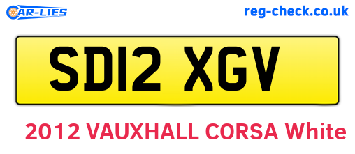 SD12XGV are the vehicle registration plates.