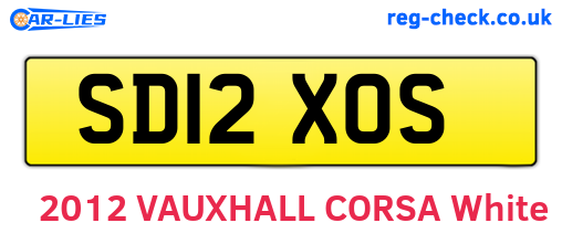 SD12XOS are the vehicle registration plates.