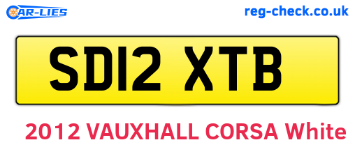 SD12XTB are the vehicle registration plates.