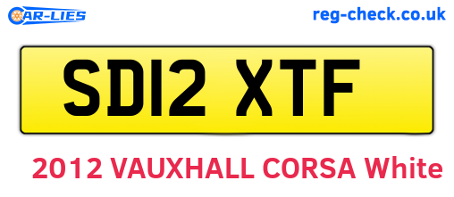 SD12XTF are the vehicle registration plates.