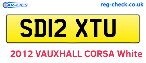 SD12XTU are the vehicle registration plates.
