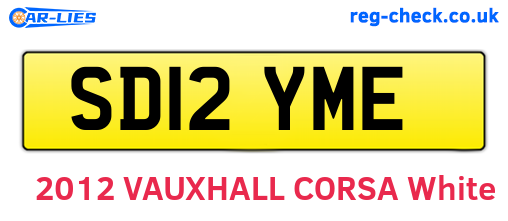 SD12YME are the vehicle registration plates.