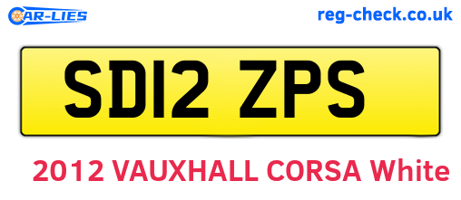 SD12ZPS are the vehicle registration plates.
