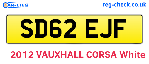 SD62EJF are the vehicle registration plates.