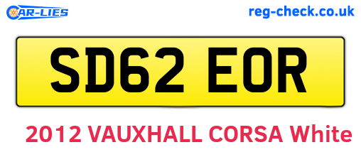 SD62EOR are the vehicle registration plates.