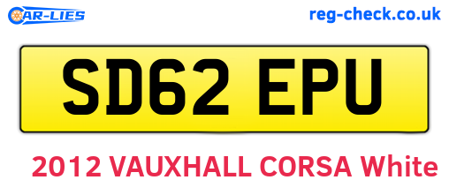 SD62EPU are the vehicle registration plates.