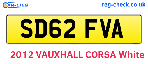 SD62FVA are the vehicle registration plates.