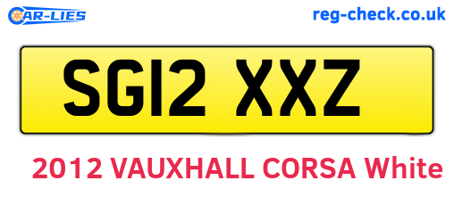SG12XXZ are the vehicle registration plates.