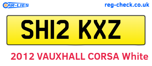 SH12KXZ are the vehicle registration plates.