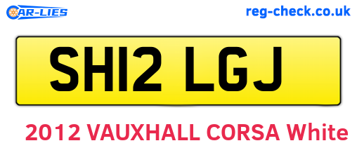 SH12LGJ are the vehicle registration plates.