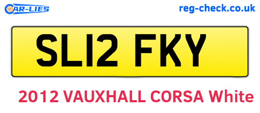 SL12FKY are the vehicle registration plates.