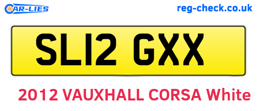 SL12GXX are the vehicle registration plates.
