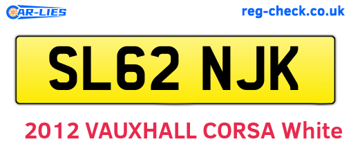 SL62NJK are the vehicle registration plates.