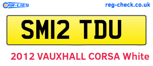 SM12TDU are the vehicle registration plates.