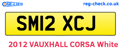 SM12XCJ are the vehicle registration plates.