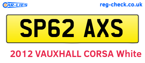 SP62AXS are the vehicle registration plates.