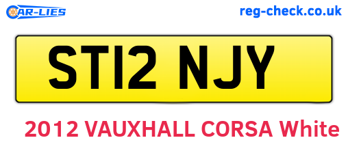 ST12NJY are the vehicle registration plates.