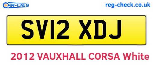 SV12XDJ are the vehicle registration plates.