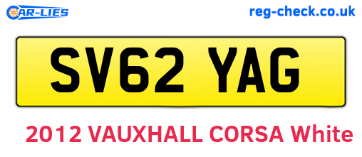 SV62YAG are the vehicle registration plates.