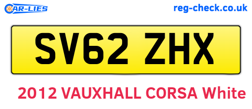 SV62ZHX are the vehicle registration plates.