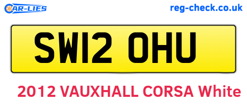 SW12OHU are the vehicle registration plates.