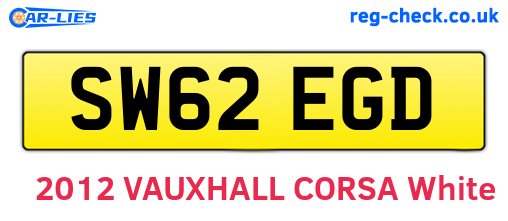 SW62EGD are the vehicle registration plates.