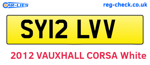 SY12LVV are the vehicle registration plates.