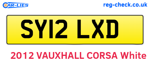 SY12LXD are the vehicle registration plates.