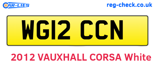 WG12CCN are the vehicle registration plates.