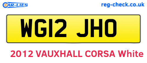 WG12JHO are the vehicle registration plates.