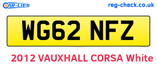 WG62NFZ are the vehicle registration plates.