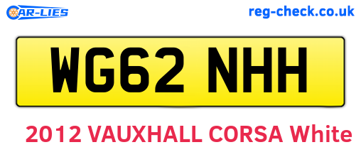 WG62NHH are the vehicle registration plates.