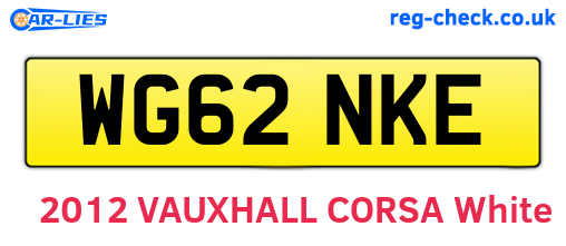 WG62NKE are the vehicle registration plates.