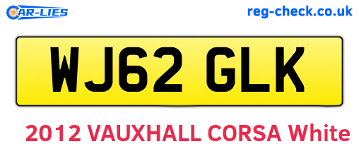 WJ62GLK are the vehicle registration plates.